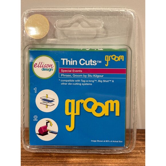 HTF Sizzix 22238 Ellison Design Thin Cuts Groom By Stu Kilgour - Picture 2 of 2